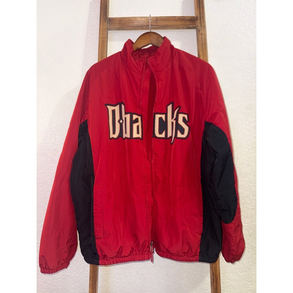 VTG Majestic Arizona Diamondbacks MLB Jacket Mens XL Full Zip Windbreaker - Picture 2 of 13